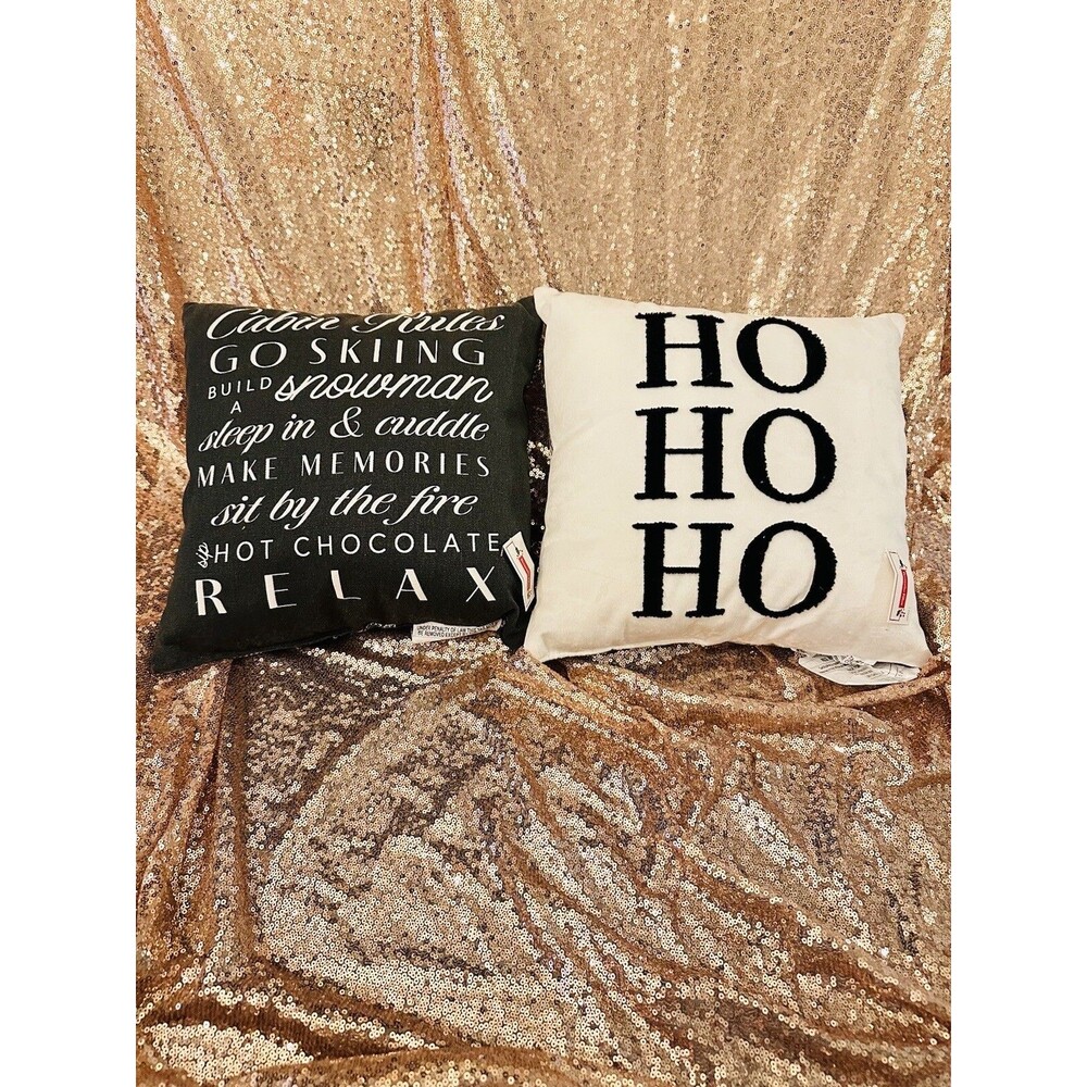 Lot Of Christmas Pillows Cabin Rustic Decorative Pillow NEW! Target 2021 line